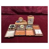 Vintage Table and Travel Alarm Clock Lot