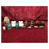 Vintage Ceramic and Glass Telegraph Insulator Lot