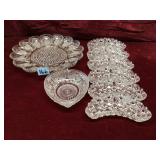 Elegant Cut and Pressed Glass Servingware...
