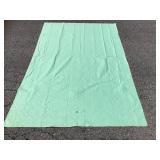 Vintage Hand Quilted Mint Green Whole Cloth Quilt