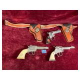 Vintage Cap Guns and Leather Double Holster