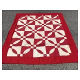 Antique Red and White Rob Peter to Pay Paul Quilt