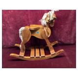 Vintage Wooden Child Rocking Horse