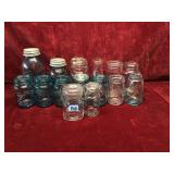 Vintage Mason Jar and Milk Bottle Collection