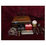 Vintage Humidor, Rolls Razor & Antique Smalls