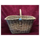 Large Vintage Woven Wicker Gathering Basket