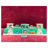 Vintage Tin Wind Up Toy Bus Station