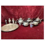 Vintage Silver Plate and Pewter Service Lot