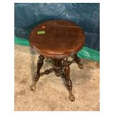 Antique Claw and Ball Foot Swivel Piano Stool