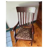 Vintage Mission Style Wooden Rocking Chair