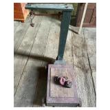 Antique Platform Scale with Counterweights