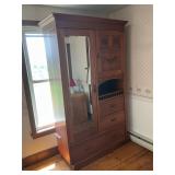 Antique Victorian Armoire w/ Mirrored Door