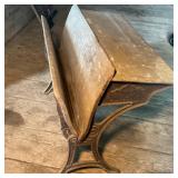 Antique Susquehanna Iron School Desk Bench