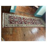 Traditional Persian Style Wool Runner Rug Fringe