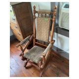 Antique Victorian Platform Glider Rocking Chair