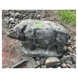 26ï¿½ Antique Concrete Pig Garden Statue Ornament