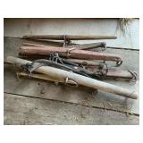 Antique Wooden Doubletrees and Metal Hames