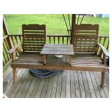 Two Seat Bench With Table