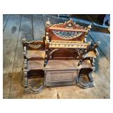 Antique Pump Organ Decorative Wooden Top Header