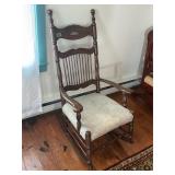 Antique Victorian Carved Wood Rocking Chair