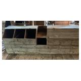 Antique Primitive Wooden Feed Bin Counter