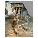 Antique Primitive Wooden Rocking Chair