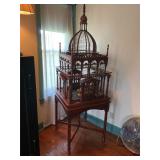 Antique Victorian Architectural Wooden Bird Cage