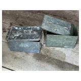 Two Vintage Military Steel Ammo Cans