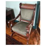 Antique Empire Style Platform Glider Rocking Chair