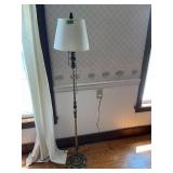 Vintage Brass Torchiere Floor Lamp
