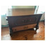 Antique Victorian Wooden Blanket Chest