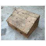 Antique Primitive Slanted Wooden Desk Box
