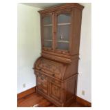 Antique Victorian Oak Roll Top Desk/Hutch