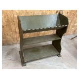 Vintage Green Painted Wooden Display Shelf