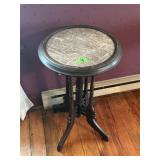 Antique Victorian Round Marble Top Accent Table