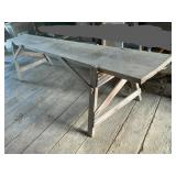 Antique Primitive Long Wooden Workbench