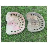 Pair of Vintage Tin Tractor Seats