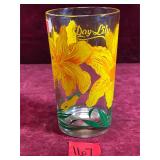 Day-Lily Peanut Butter Glass, 5" Tall