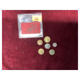 Collection of Six Antique California Gold Coins