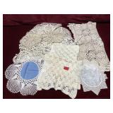 Vintage Hand Crooked Lace Doilies and Linens