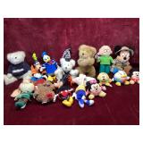 Mixed Character Plush and Vintage Toy Lot