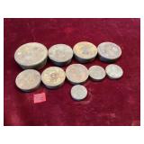 Antique Mercantile Cast Iron Scale Weights Lot