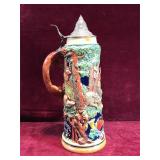 Vintage German Beer Stein, 16" Tall
