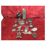 Lot of Cast Iron Wall Hangings & More