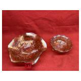 Vintage Marigold Carnival Glass Bowls
