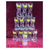 Vintage Tab Drinking Glasses, 13 ea