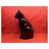 Vintage Ceramic Black Cat Figurine