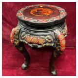 Vintage Hand Carved Japanese Dragon Stool