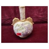 Antique Nippon Floral Hand Painted Porcelain Vase
