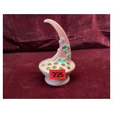 Roseville Pottery White Rose Flower Frog